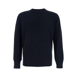 Kangra Men Blue Sweater With Ribbed Design In Wool Man